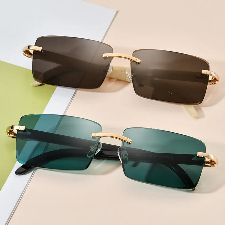 custom sunglasses logo crystal lens sunglasses Buffalo Horn sunglasses