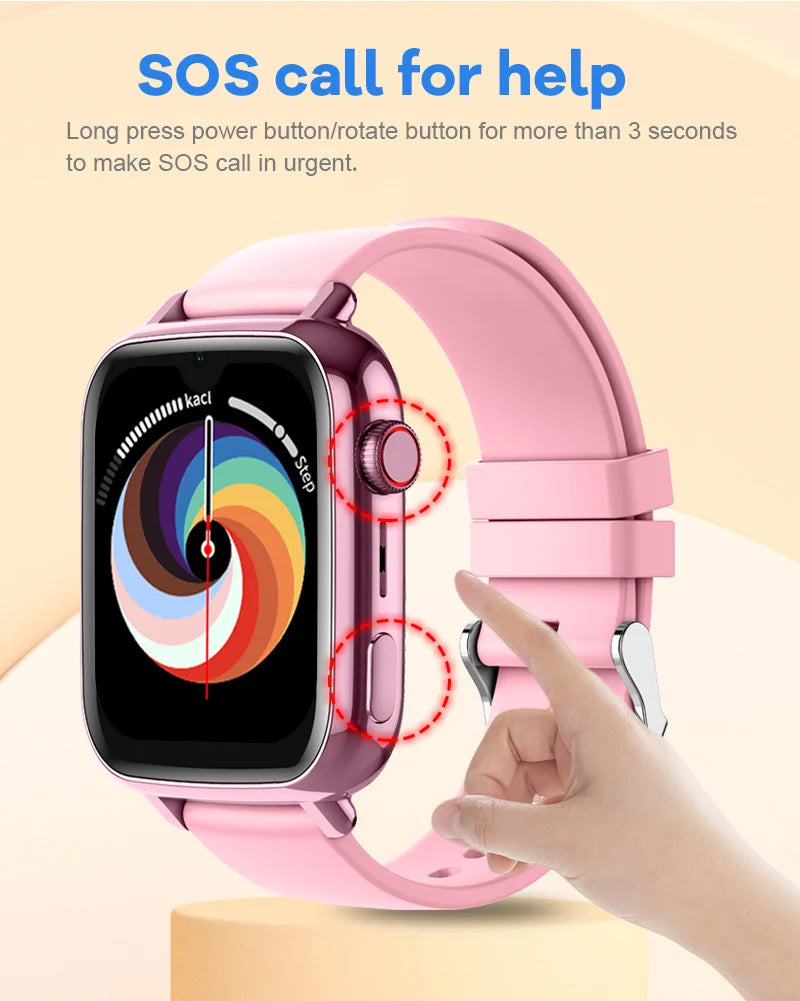 Wonlex KT34 Android 8.1 GPS Smartwatch With 1.91 Inch Touch Screen Real Time Voice Chat SOS Call Smart Watch Lte Esim