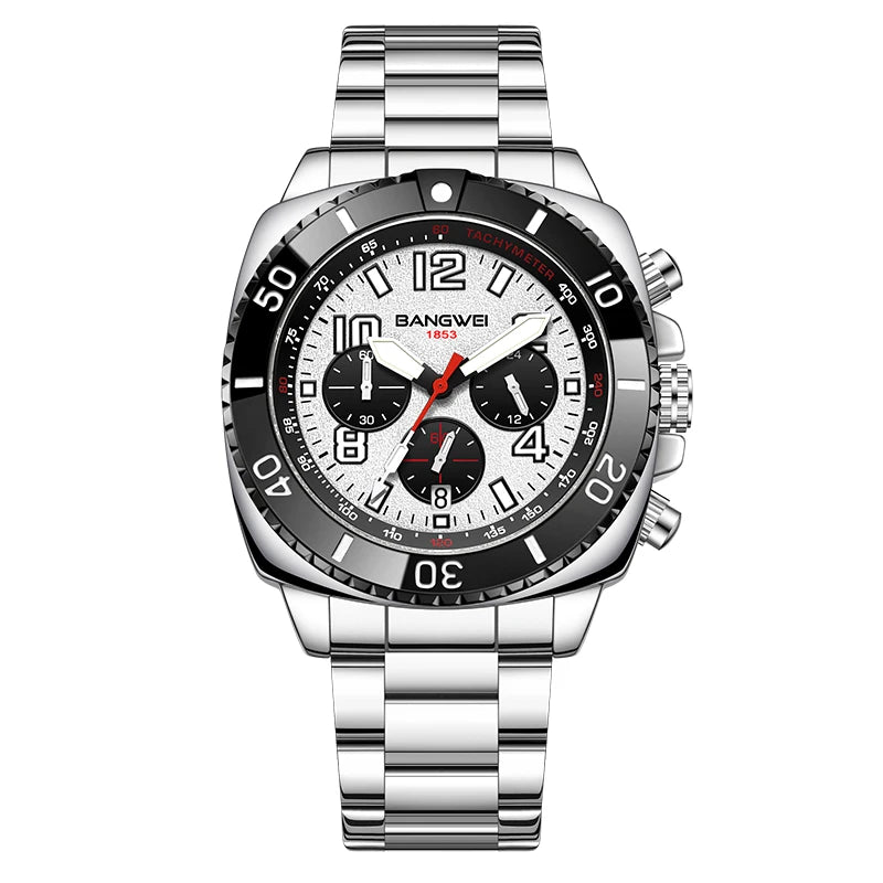 LIGE BW8818 Watch Factory Original Multifunction Big Dial Luminous Small Three Needle Sport Quartz Wristwatch Male Gift for Boy