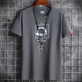 T Shirt for Men 2023 Clothing Fitness White O Neck Anime Man T-shirt For Male Oversized S-6XL New Men T-shirts Goth Punk