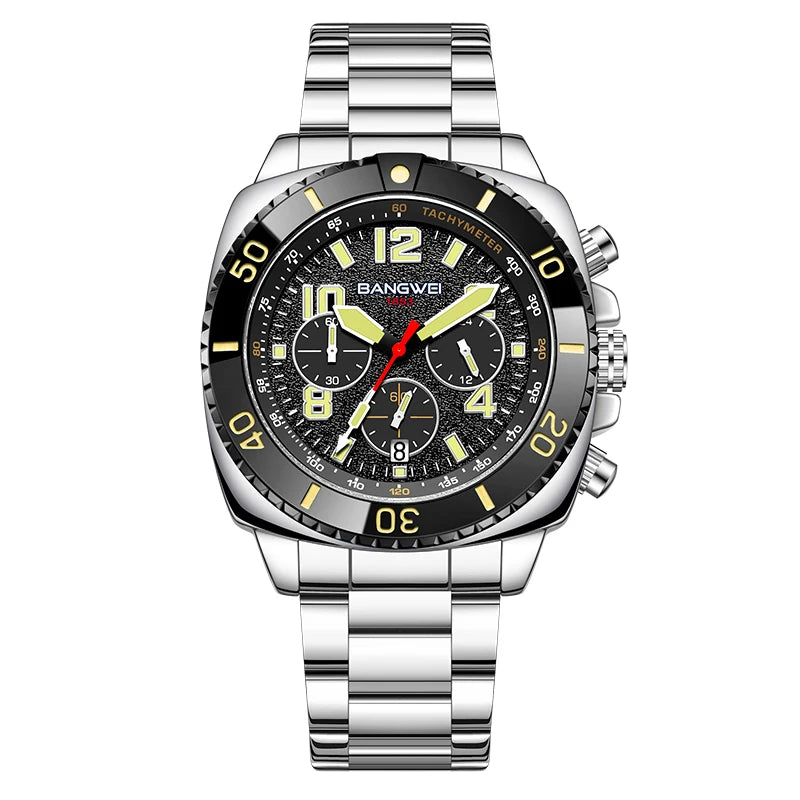 LIGE BW8818 Watch Factory Original Multifunction Big Dial Luminous Small Three Needle Sport Quartz Wristwatch Male Gift for Boy