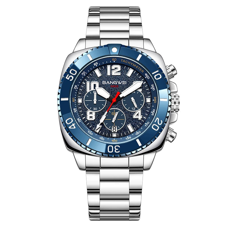 LIGE BW8818 Watch Factory Original Multifunction Big Dial Luminous Small Three Needle Sport Quartz Wristwatch Male Gift for Boy