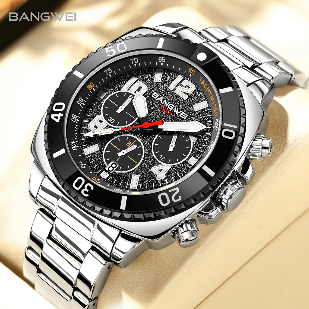 LIGE BW8818 Watch Factory Original Multifunction Big Dial Luminous Small Three Needle Sport Quartz Wristwatch Male Gift for Boy
