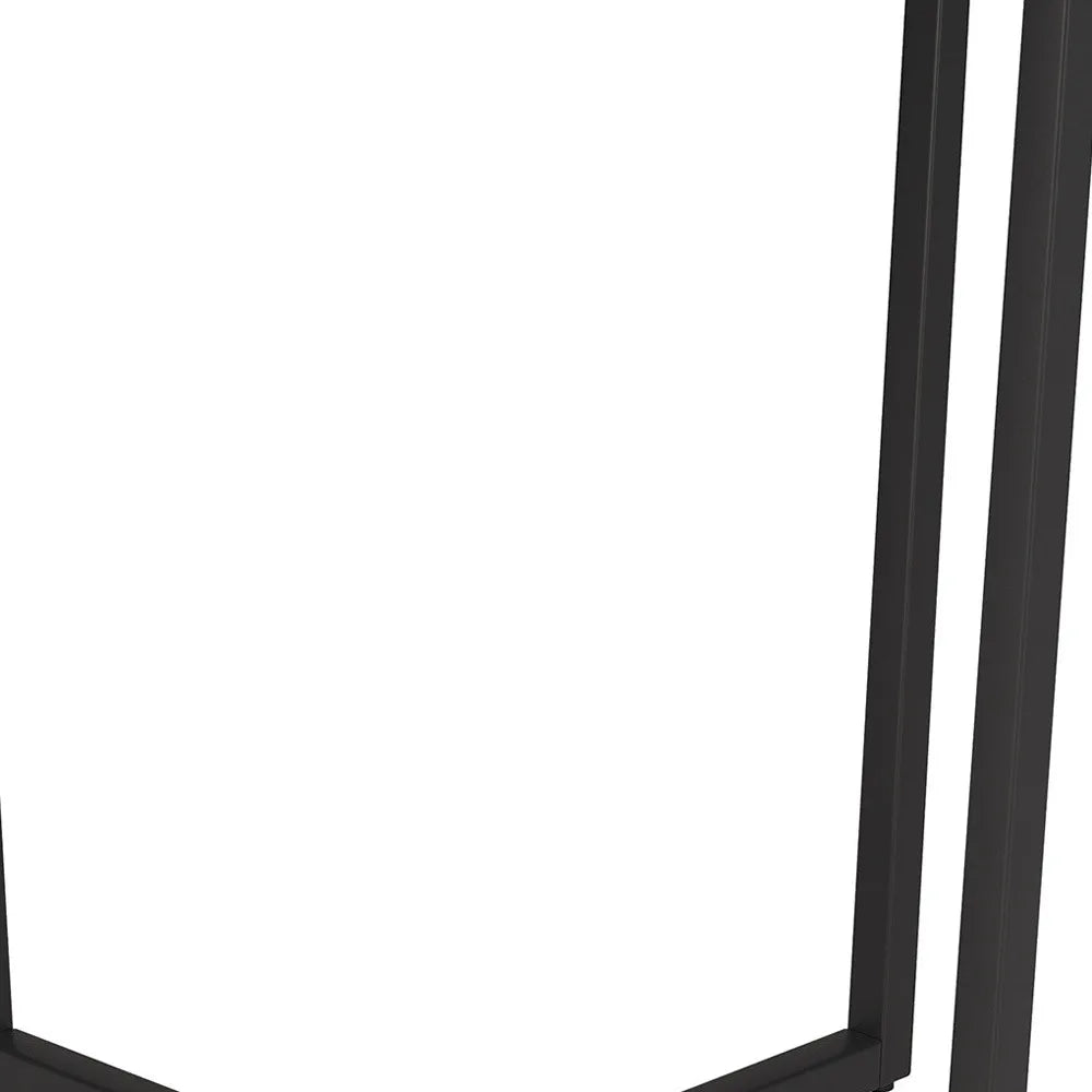 HMS 20\" Black and Gray Wood and Steel Round End Table Furniture Accessory