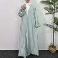 Open Front Abaya Long Sleeve Loose Maxi Dress Islamic Clothing Women Jilbabs Dubai Robe Tree Embroidery Kaftan Muslim Abayas