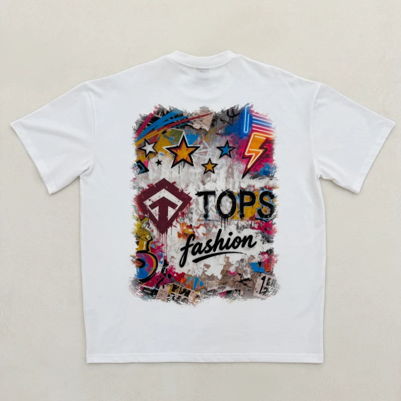 Fashion Streetwear Custom DTG Print 100% Cotton Men's T Shirt Custom LOGO Design Heavy Weight Oversized Tee Shirt for Men