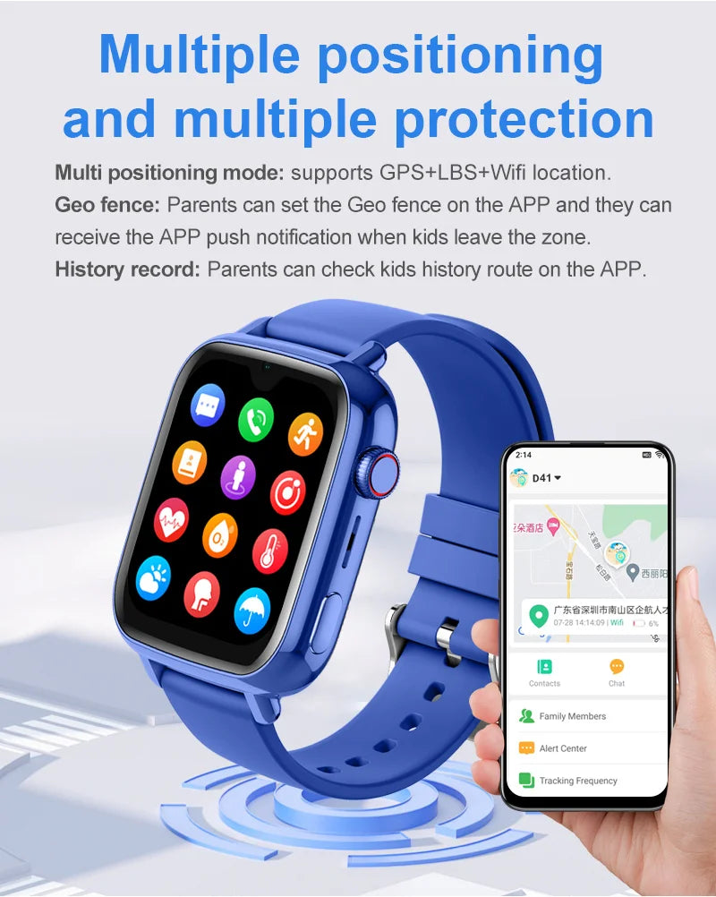 Wonlex KT34 Android 8.1 GPS Smartwatch With 1.91 Inch Touch Screen Real Time Voice Chat SOS Call Smart Watch Lte Esim