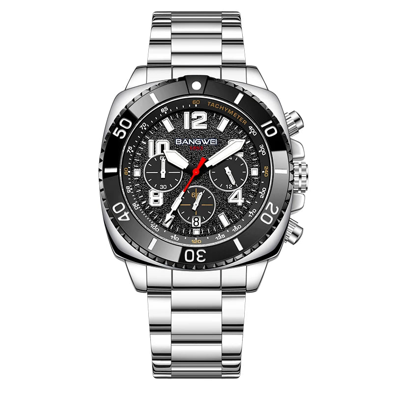 LIGE BW8818 Watch Factory Original Multifunction Big Dial Luminous Small Three Needle Sport Quartz Wristwatch Male Gift for Boy