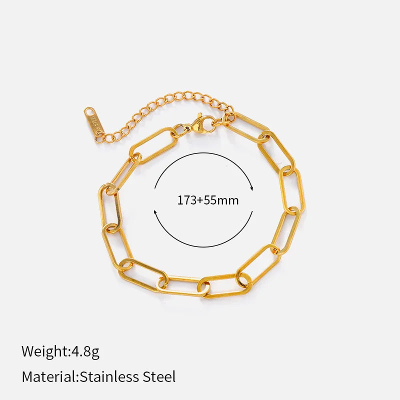 European American High-End Design Double-Layer Stainless Steel for Bracelet for Women Fashion Beaded Four-leaf Clover Steel