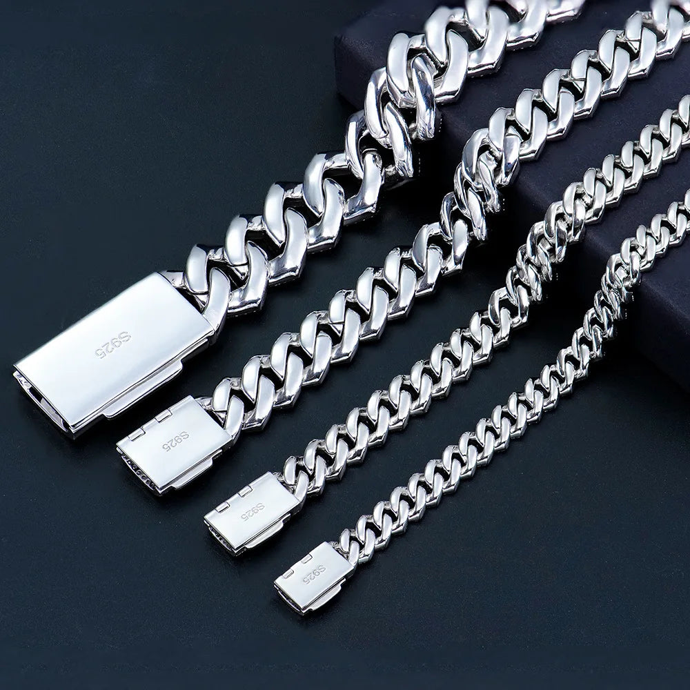Hip Hop Jewelry Wholesale Price Moissanite Diamond Cuban Link Bracelet Custom Silver Bracelet 925 Sterling for Men