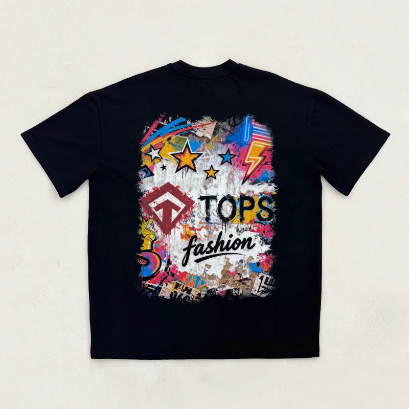 Fashion Streetwear Custom DTG Print 100% Cotton Men's T Shirt Custom LOGO Design Heavy Weight Oversized Tee Shirt for Men