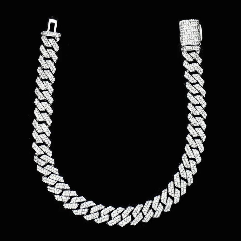 Hip Hop Jewelry Wholesale Price Moissanite Diamond Cuban Link Bracelet Custom Silver Bracelet 925 Sterling for Men