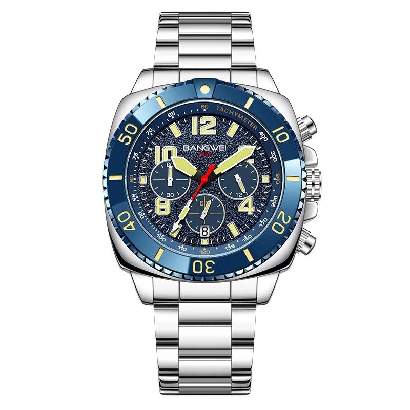 LIGE BW8818 Watch Factory Original Multifunction Big Dial Luminous Small Three Needle Sport Quartz Wristwatch Male Gift for Boy