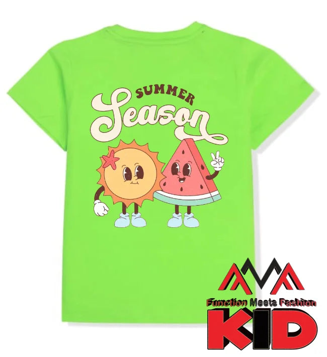 Casual / Streetwear / Beachwear Lime Green T-Shirt O-Neck (Crew Neck) 65% cotton + 35 % spandex Regular Short Vietnamese