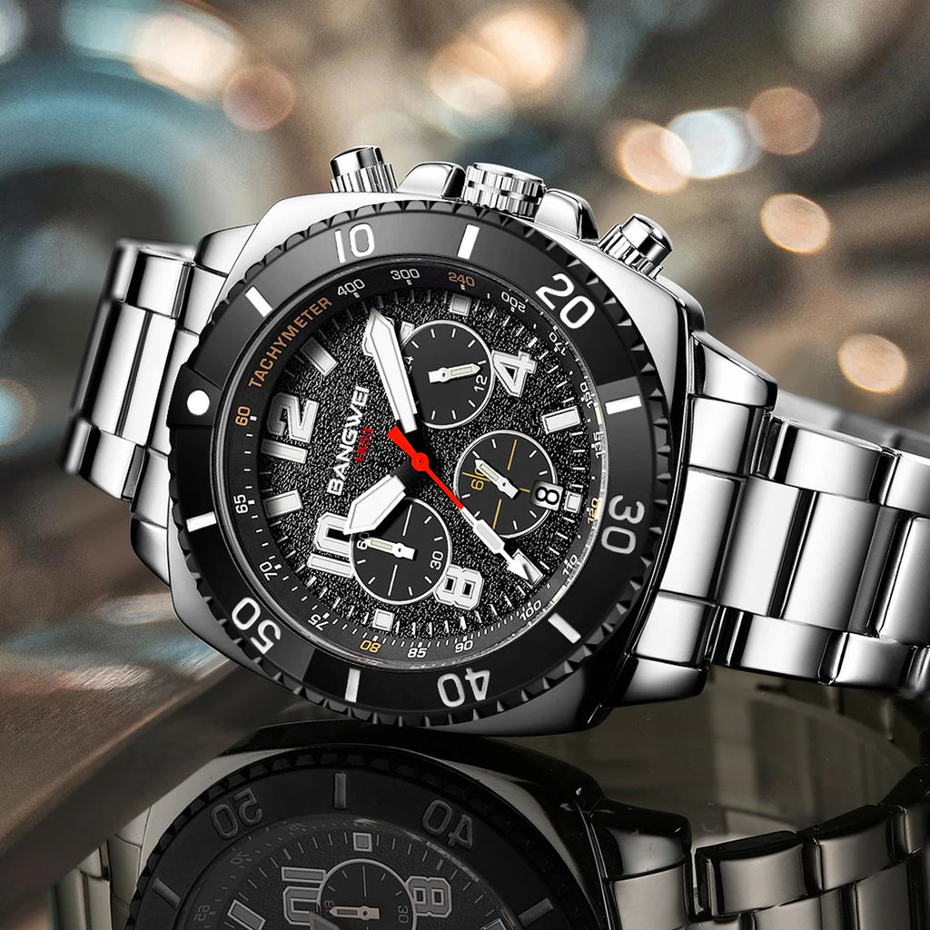 LIGE BW8818 Watch Factory Original Multifunction Big Dial Luminous Small Three Needle Sport Quartz Wristwatch Male Gift for Boy