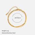 European American High-End Design Double-Layer Stainless Steel for Bracelet for Women Fashion Beaded Four-leaf Clover Steel