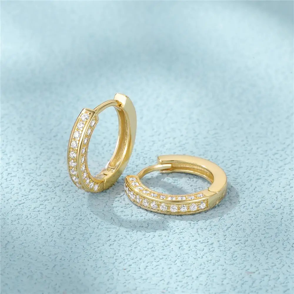 ROXI Classic Single-sided Diamond Earrings 925 Sterling Silver Round Versatile Small Jewelry Ladies Valentine's Day Gift