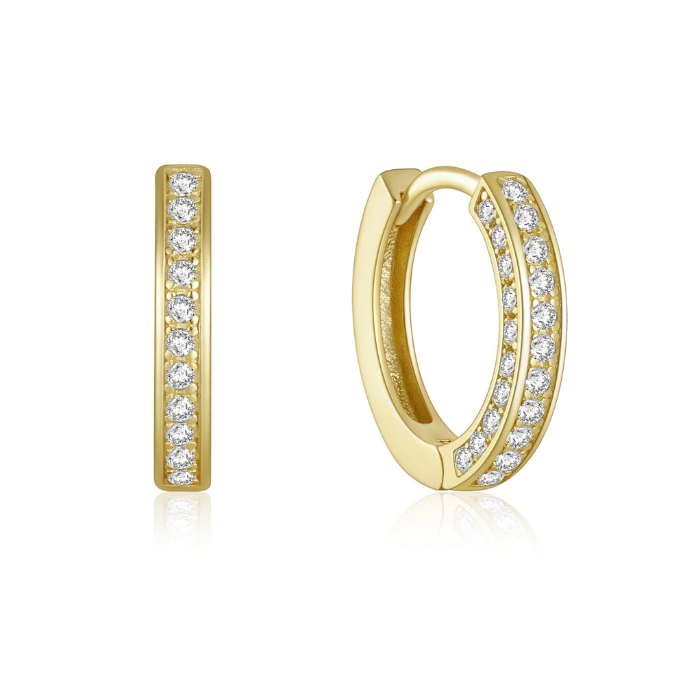 ROXI Classic Single-sided Diamond Earrings 925 Sterling Silver Round Versatile Small Jewelry Ladies Valentine's Day Gift