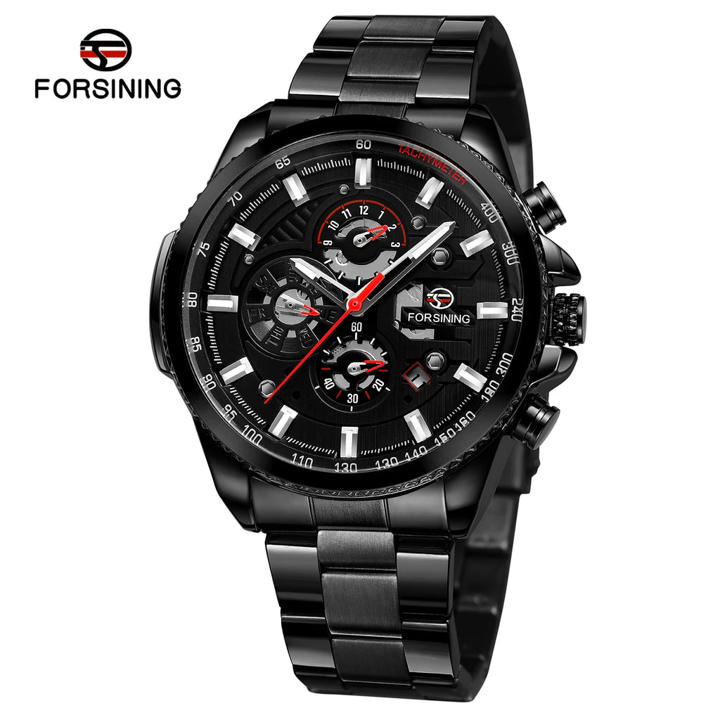 2026 Sport Waterproof Big Dial Mechanical Watches Luxury Stainless Steel Watch For Men Multifunctional Automatic Date Wristwatch
