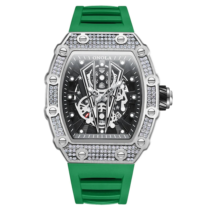 New Diamond Fashion Men Watch ONOLA  Top Luxury Man Watches Quartz Sports Waterproof Men's Wristwatch Clock Relogio Masculino