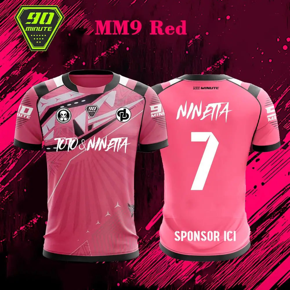 Maillot JUL Toto Ninetta Printed Jersey Men's and Women's Breathable Football T-Shirt Adult Children's Short-Sleeved T-Shirt