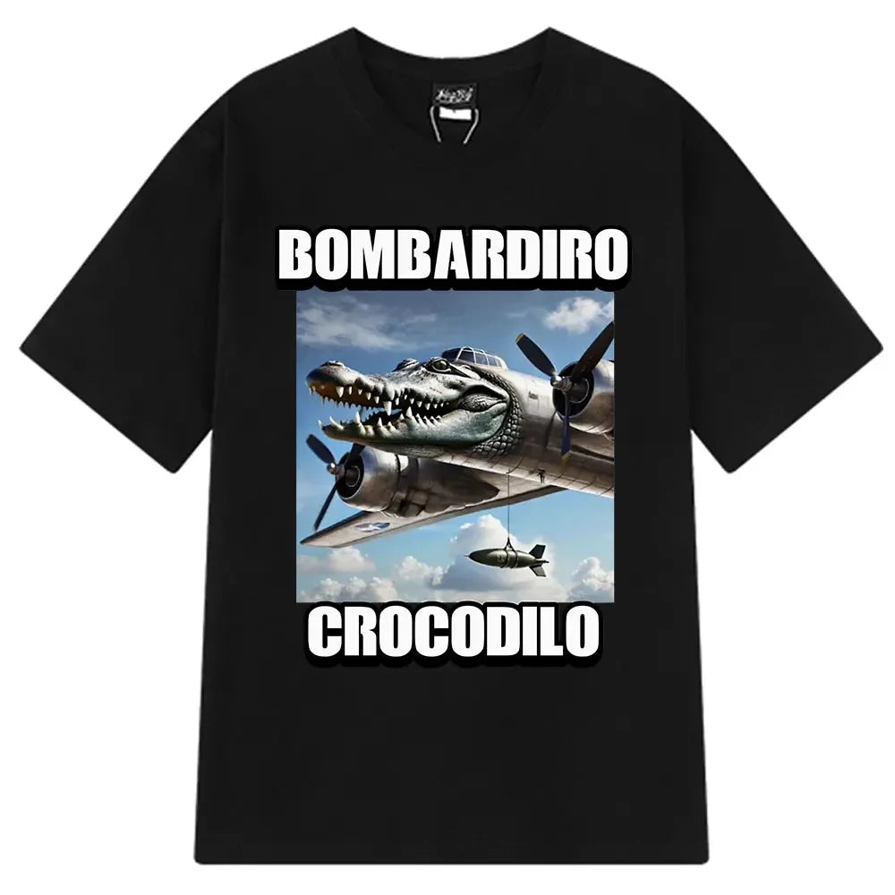 Brr Brr Patapim T Shirt Funny Italian Brainrot Meme Graphic T-shirt Women Summer Cozy Soft O-Neck T-shirts Tops