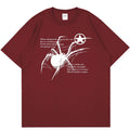 Y2K Korean Men Streetwear Spider Graphic Acubi Harajuku Egirl Short Sleeve T-Shirts Grunge Aesthetic Oversized Tops Alt Clothing