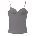 HXAO Sleeveless Slip Top Women Corset Crop Tops Woman Party Bustier Gray Brown Black Top Female Backless Sexy Camisole Bra Top