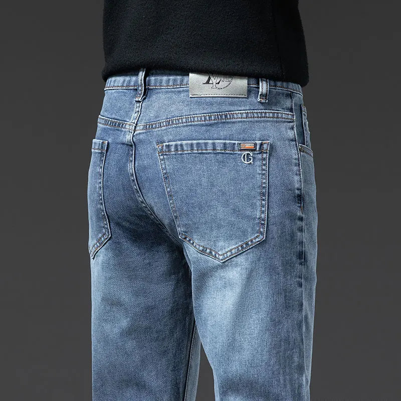 2026 New Cotton Men's Jeans Denim Pants Brand Classic Clothes Overalls Straight Trousers for Men Black Size 28-40