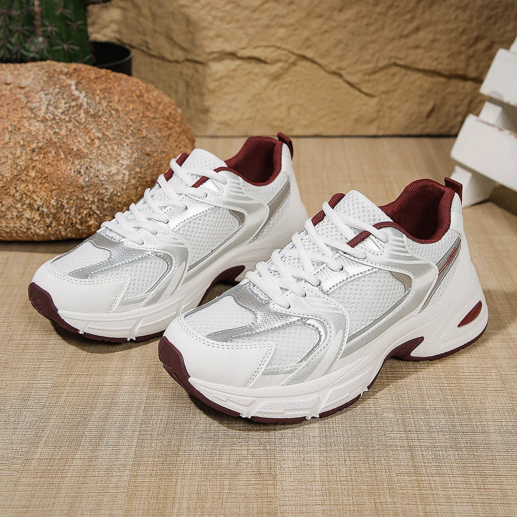 Lightweight Sports Running Shoes for Women 2026 Spring New Mesh Campus Style Forrest Gump Daddy All-match Casual Trendy Shoes