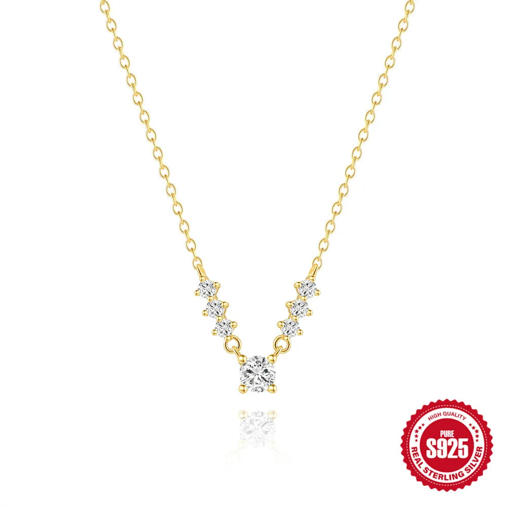 ROXI Ins Sun Pendant Necklaces for Women Men Jewelry 925 Sterling Silver Sun Gold Necklace Collares Chain Naszyjnik Luxury Gift