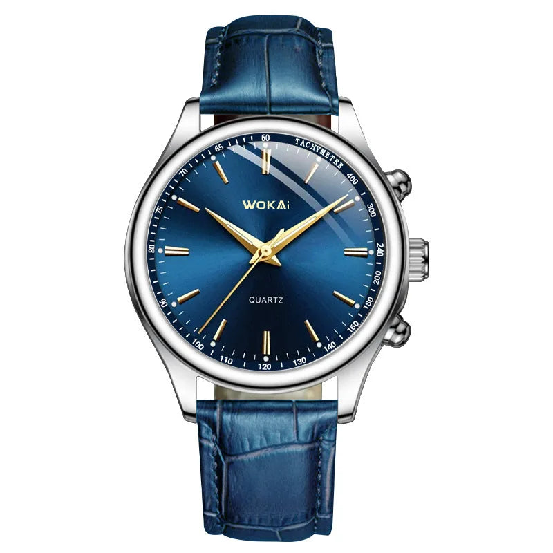 2025 Mens Watch Chronograph Moon Phase Pattern Luminous Top Luxury Sport Male Wristwatch Leather Men Quartz Watches Casual Clock