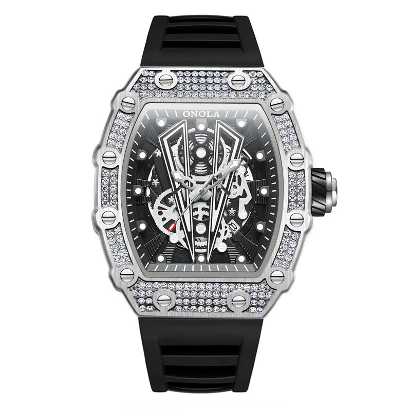 New Diamond Fashion Men Watch ONOLA  Top Luxury Man Watches Quartz Sports Waterproof Men's Wristwatch Clock Relogio Masculino