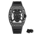 Unique Skull Watches for Men Fashion Hollow Design Quartz Mens Watches Y2k Black Gothic Punk Casual Sport Wristwatch Waterproof