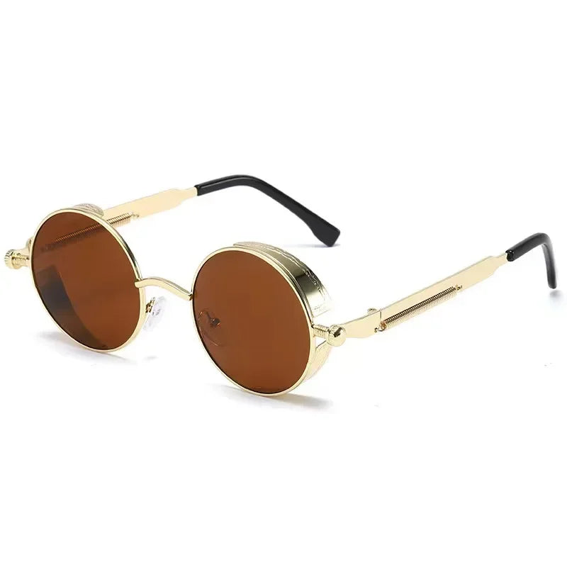 Classic Steampunk Sunglasses Men Women Retro Gothic Round Male's Sun Glasses Fashion Punk Party Driving Shades Lunette De Soleil
