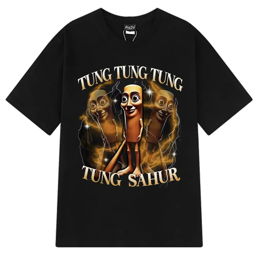 Brr Brr Patapim T Shirt Funny Italian Brainrot Meme Graphic T-shirt Women Summer Cozy Soft O-Neck T-shirts Tops