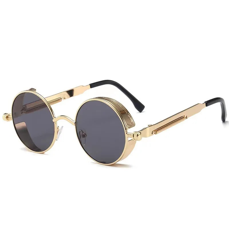 Classic Steampunk Sunglasses Men Women Retro Gothic Round Male's Sun Glasses Fashion Punk Party Driving Shades Lunette De Soleil