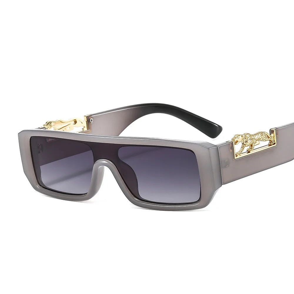 Luxury Leopard Sunglasses for Men and Women Square Fashion Leo Designer Unisex Shades