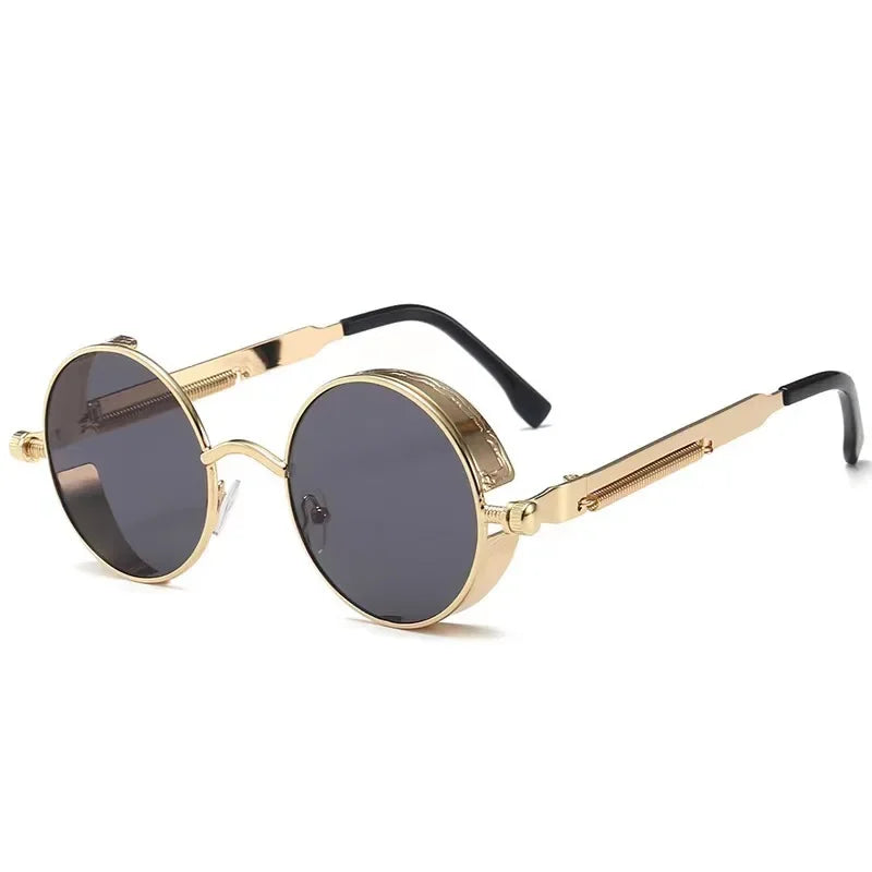 Classic Steampunk Sunglasses Men Women Retro Gothic Round Male's Sun Glasses Fashion Punk Party Driving Shades Lunette De Soleil