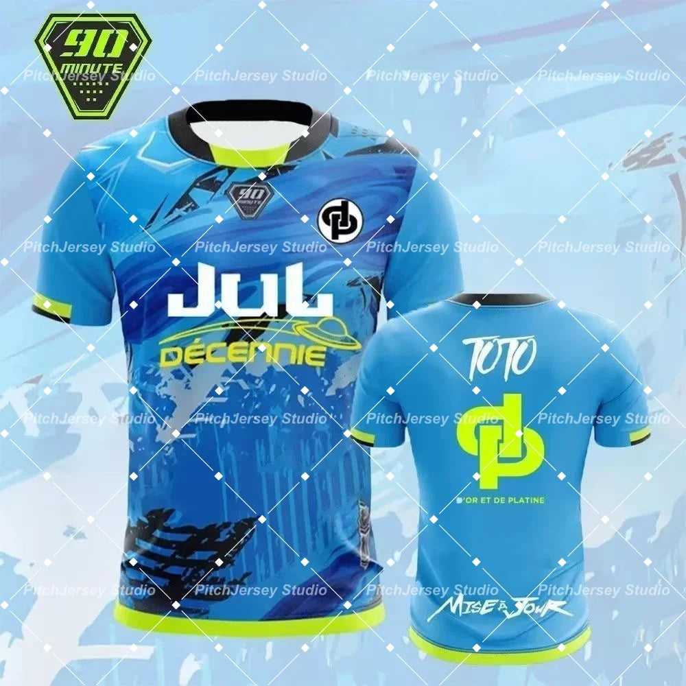 2026 Maillot JUL Toto Ninetta Printed Jersey Men's and Women's Breathable Football T-Shirt Adult Children's Short-Sleeved Top