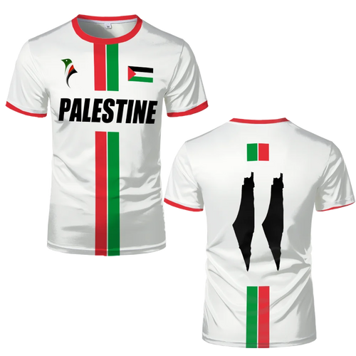 2025 New Palestine Football T-shirts Summer  Men's And Women Palestinian Jersey Gaza Kid's Tees Gifts Wholesale Unisex T Shirt