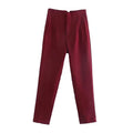HXAO Fashion Office Wear High waist Pants for Women Formal Pants Office outfits Pencil Trousers Black Pink White Ladies Pants