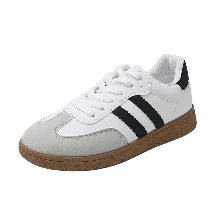 Women Tennis Sneakers Flats Ladies Fashion Lace-up Vulcanized Shoes  Autumn Outdoor Trainers Student Board Shoes Footwear