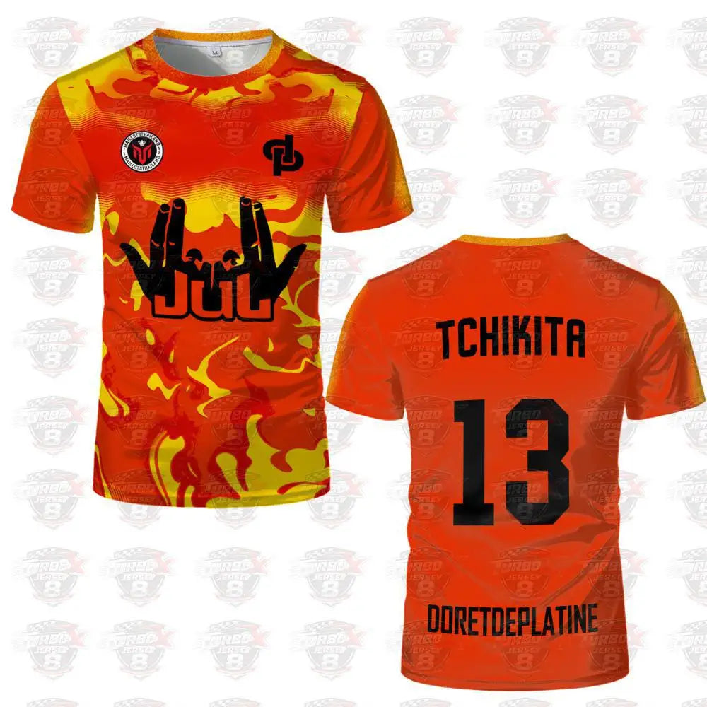 2026 Jul Maillot Toto Et Ninetta Jerseys Men's Trendy Rap Culture Printed T-shirts Breathable Football Training Uniforms