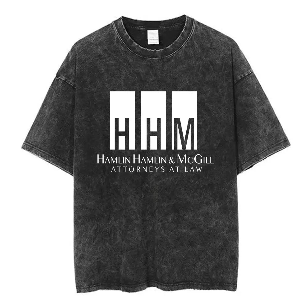 Heisenberg Breaking Bad Vintage Washed T Shirt Better Call Saul Graphic Print T-shirts Men's Pure Cotton Short Sleeves Tee Shirt