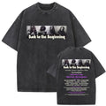 Short Sleeved Round Neck Y2k Tshirt Men Clothing New in Top & Tees Mens T-Shirt Heavy Metal Rock Band Black Sabbath Tour Washed