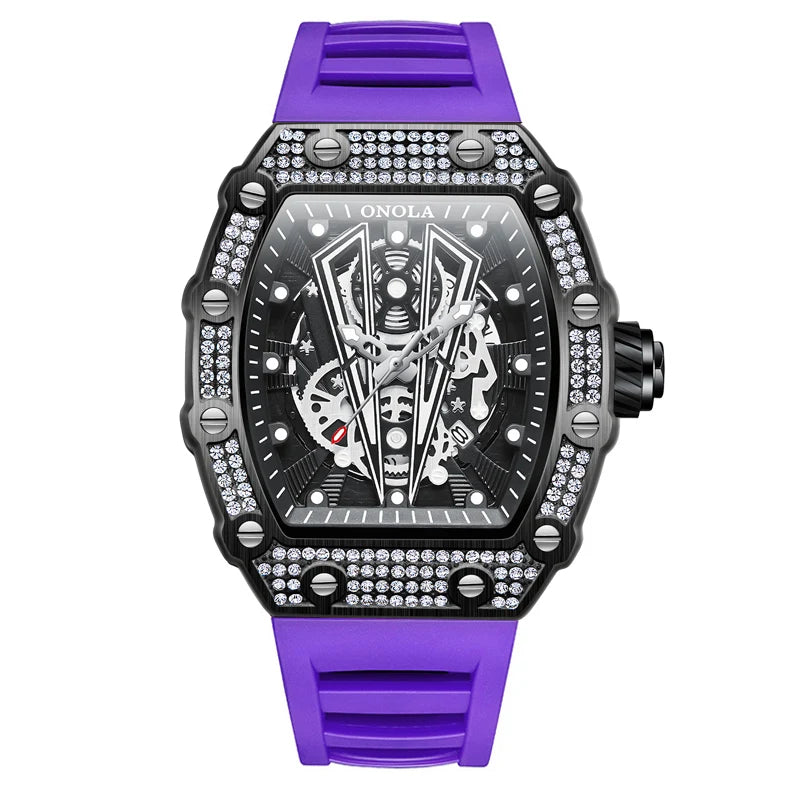 New Diamond Fashion Men Watch ONOLA  Top Luxury Man Watches Quartz Sports Waterproof Men's Wristwatch Clock Relogio Masculino