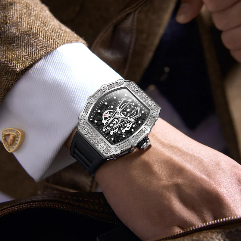 New Diamond Fashion Men Watch ONOLA  Top Luxury Man Watches Quartz Sports Waterproof Men's Wristwatch Clock Relogio Masculino