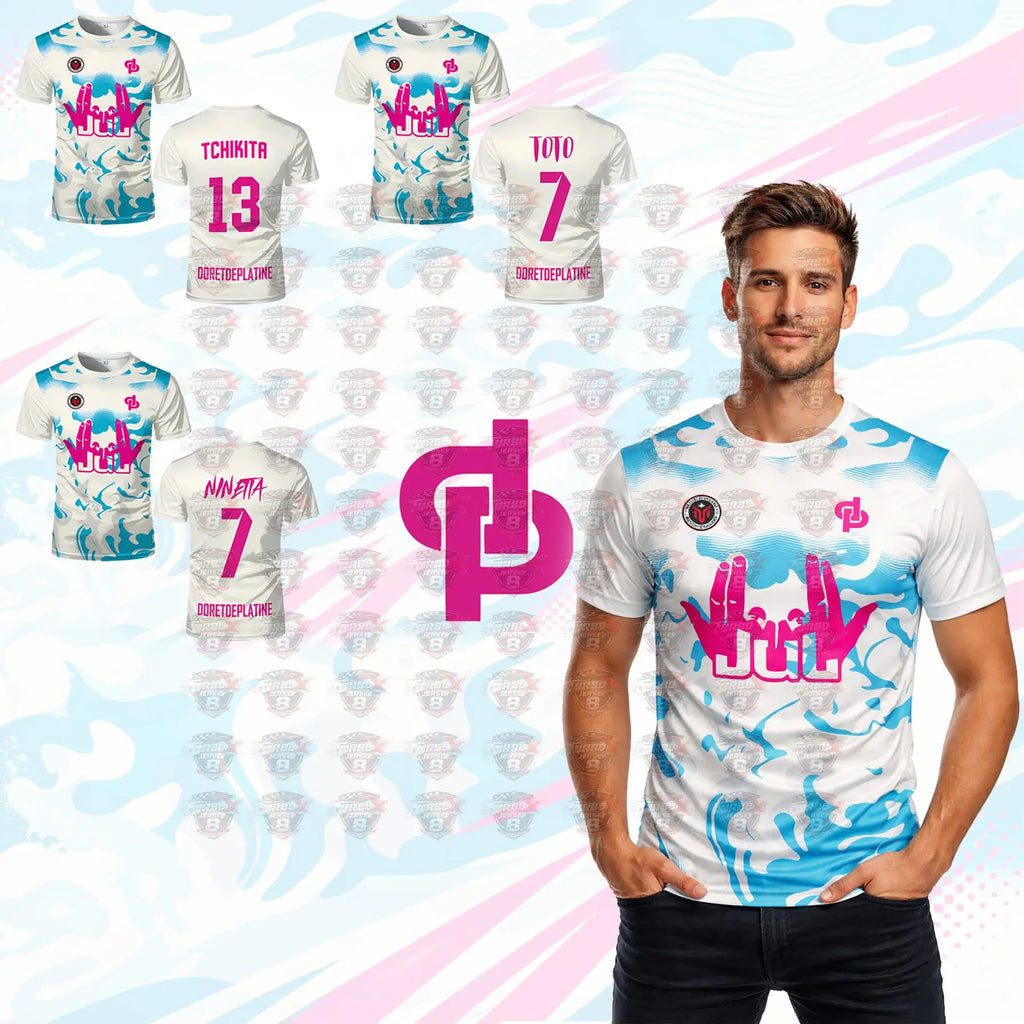 2026 Jul Maillot Toto Et Ninetta Jerseys Men's Trendy Rap Culture Printed T-shirts Breathable Football Training Uniforms