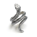 Stereoscopic New Retro Punk Exaggerate Snake Ring 925 sterling silver Opening Rings Adjustable Jewelry